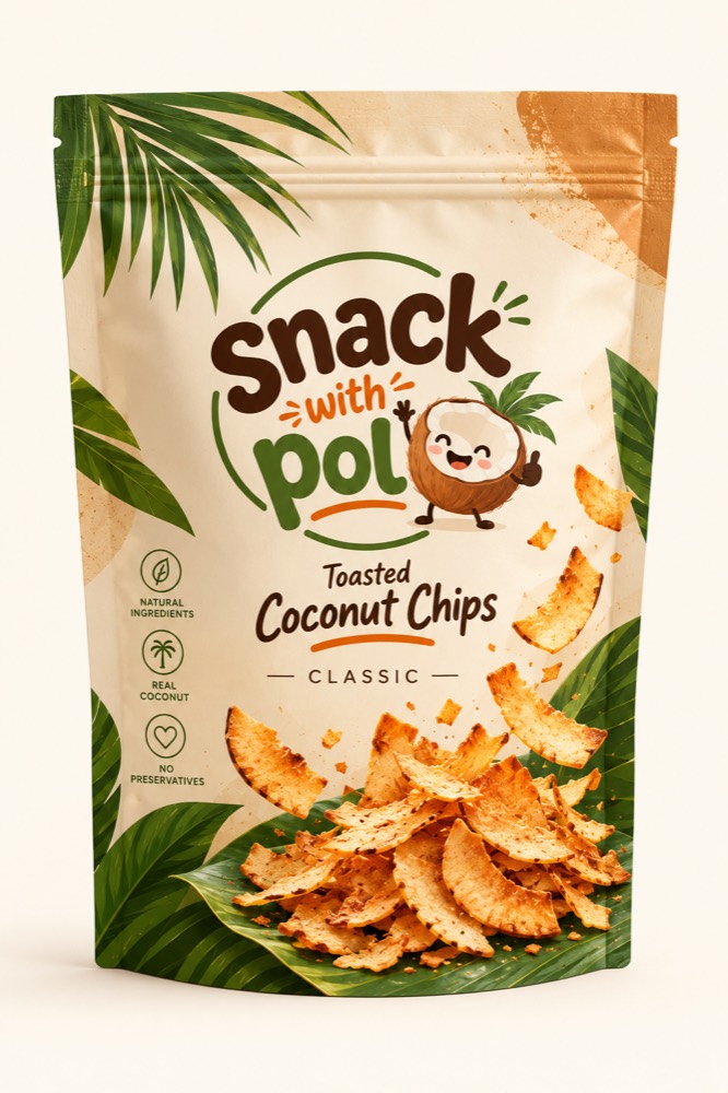 Classic Toasted coconut chips pouch